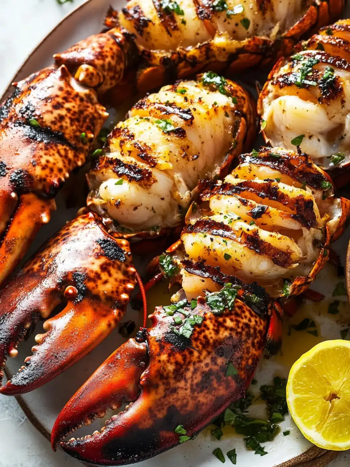 Grilled Lobster Tail with Garlic Herb Butter in 25 Minutes 2 Grilled Lobster Tail