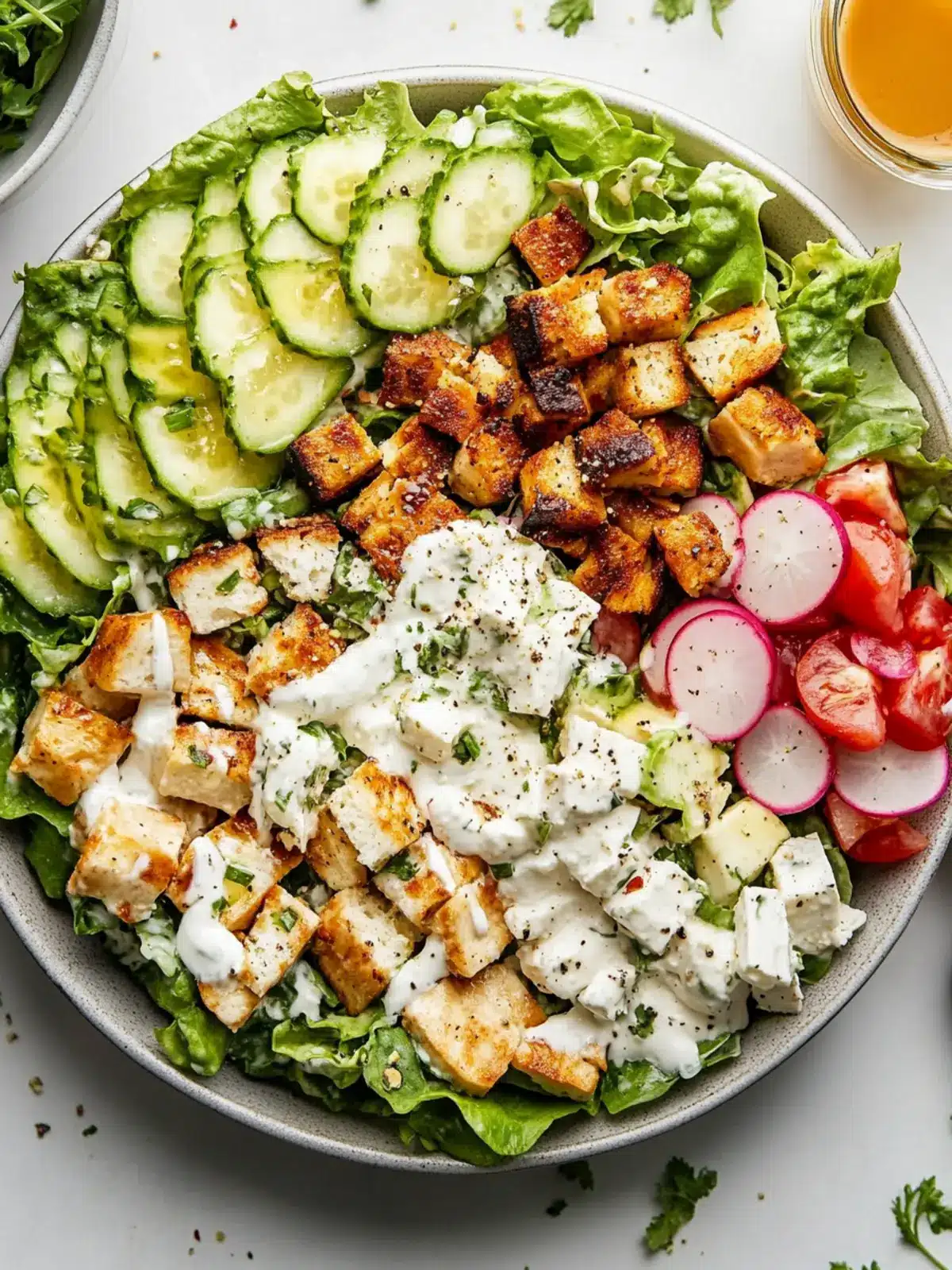 Fresh Spring Cobb Salad with Creamy Lemon-Dill Delight 4 Spring Cobb Salad