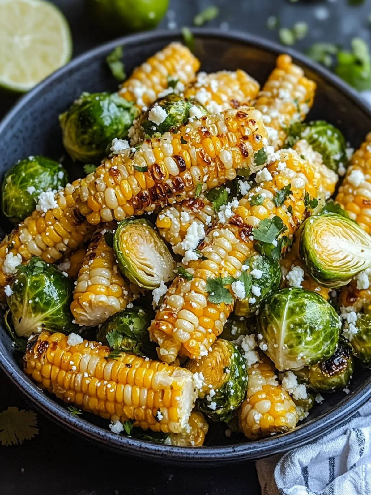 Mexican Street Corn Brussels Sprouts
