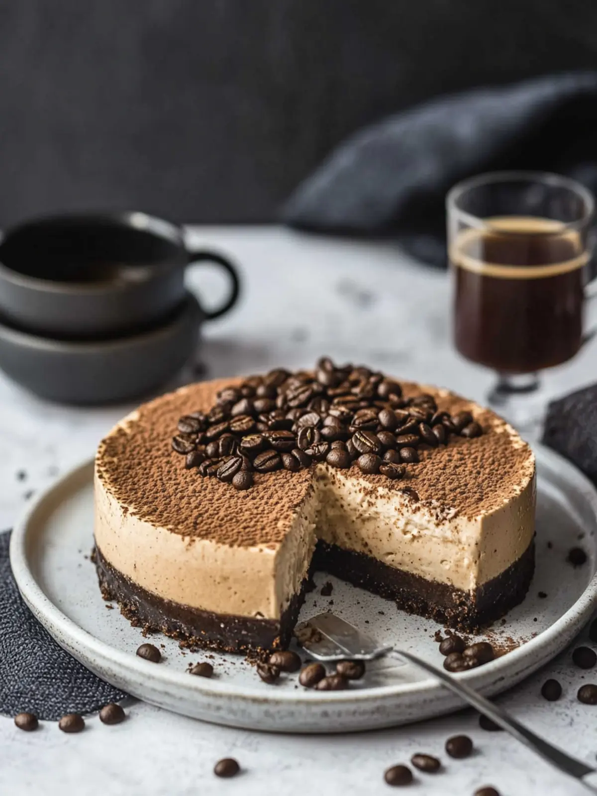 Irresistible Coffee Cheesecake with Oreo Crust Delight 2 Coffee Cheesecake