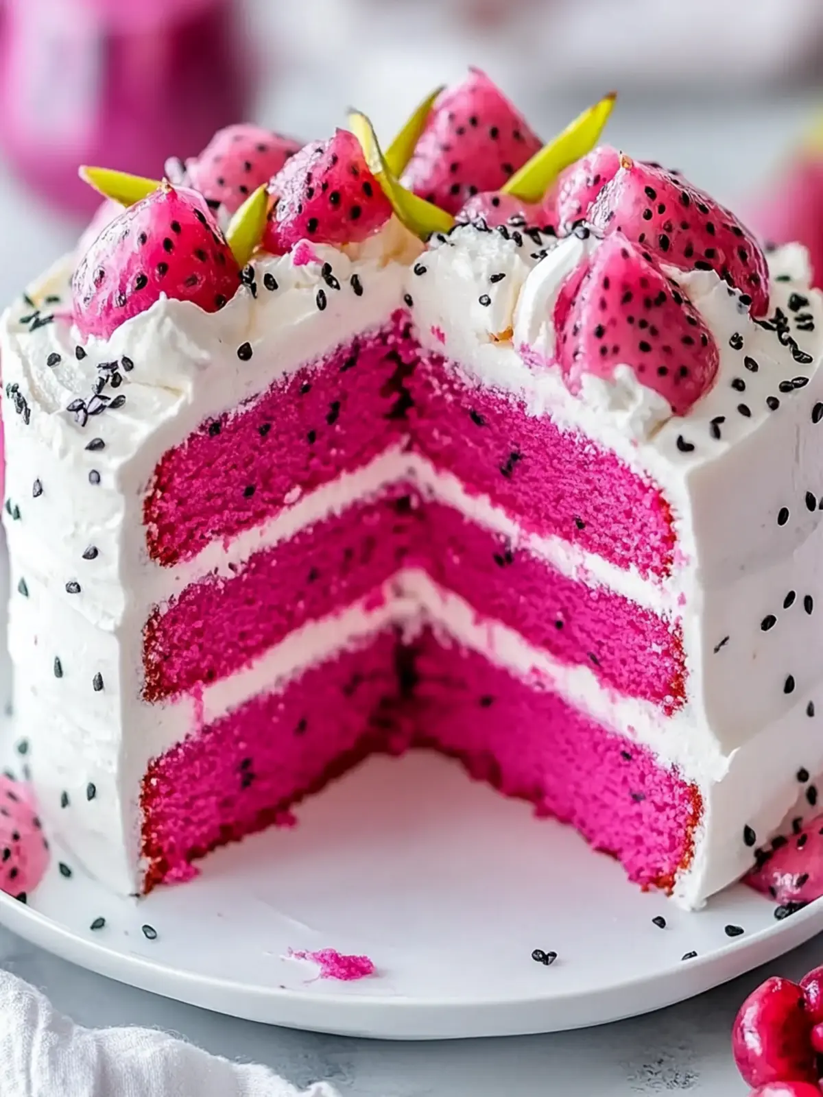 Dragon Fruit Layer Cake