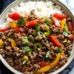 Beef & Pepper Rice Bowls