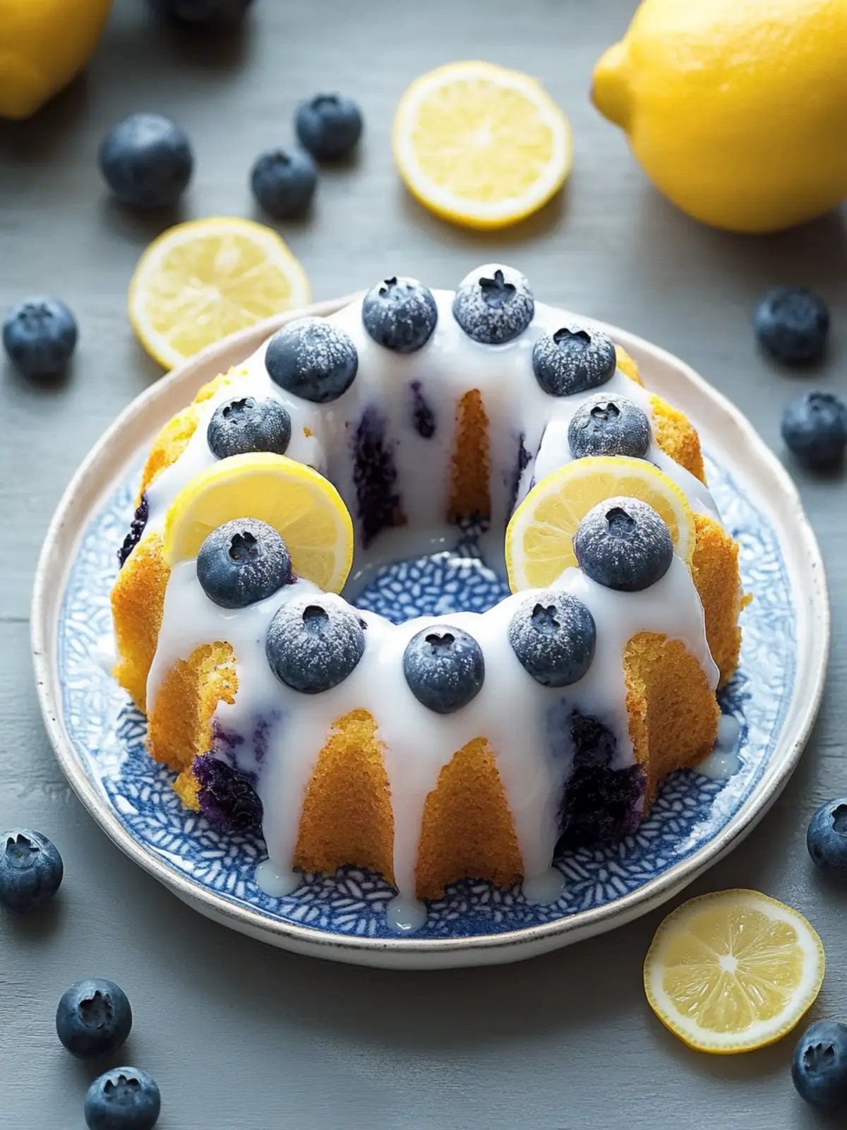 Mini Blueberry Lemon Bundt Cakes