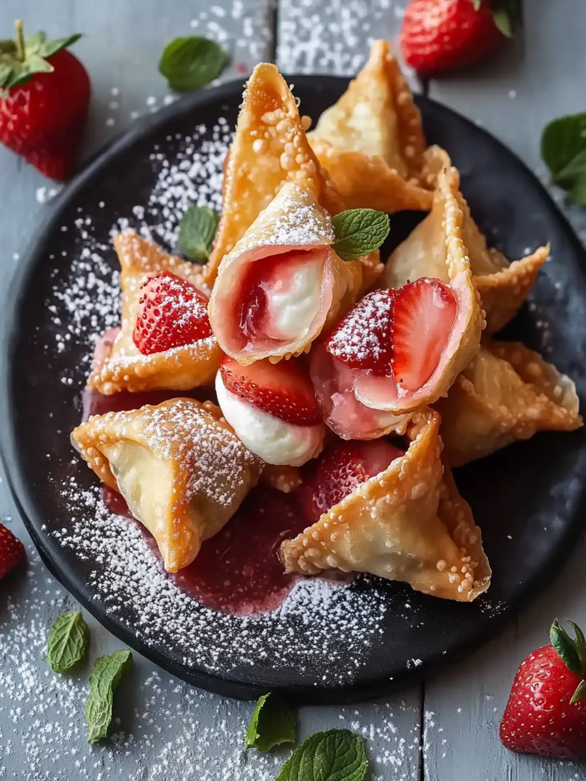 Quick Strawberry Cheesecake Wontons for Sweet Cravings 2 Quick Strawberry Cheesecake Wontons