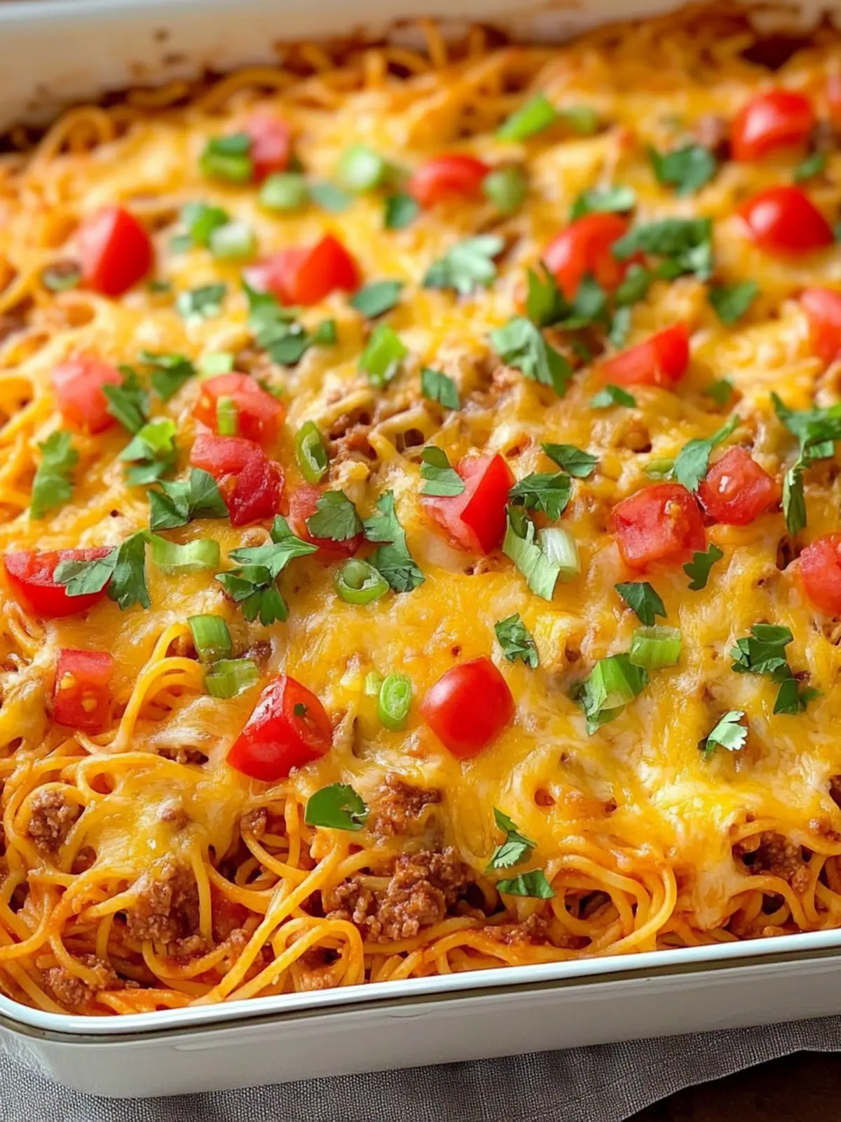 Cheesy Taco Spaghetti Casserole Your Family Will Devour 5 Cheesy Taco Spaghetti Casserole
