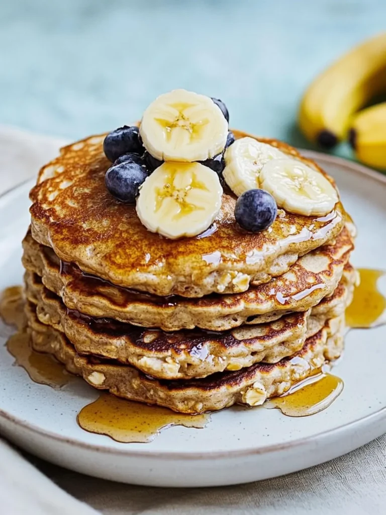 Healthy Banana Oatmeal Pancakes