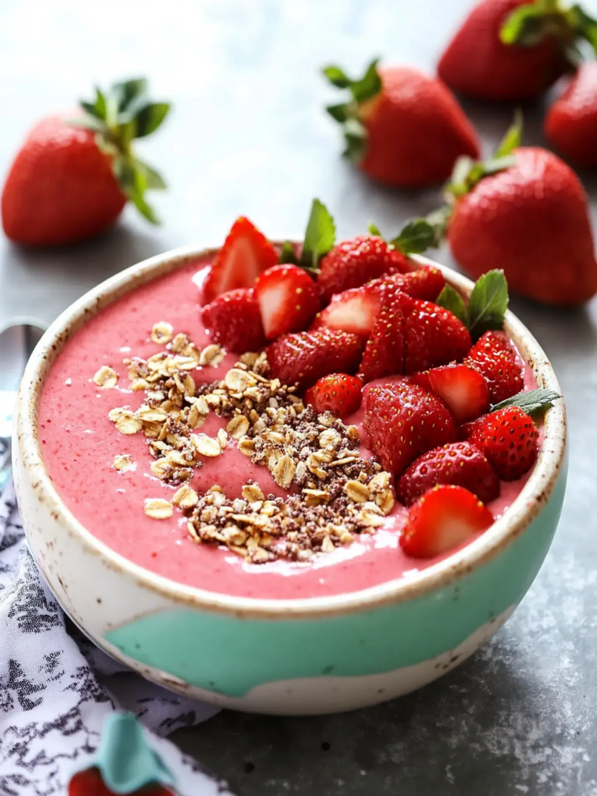 Delicious Strawberry Smoothie Bowl for a Healthy Morning Boost 5 Strawberry Smoothie Bowl