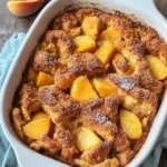 Easy Peach Cobbler French Toast Bake
