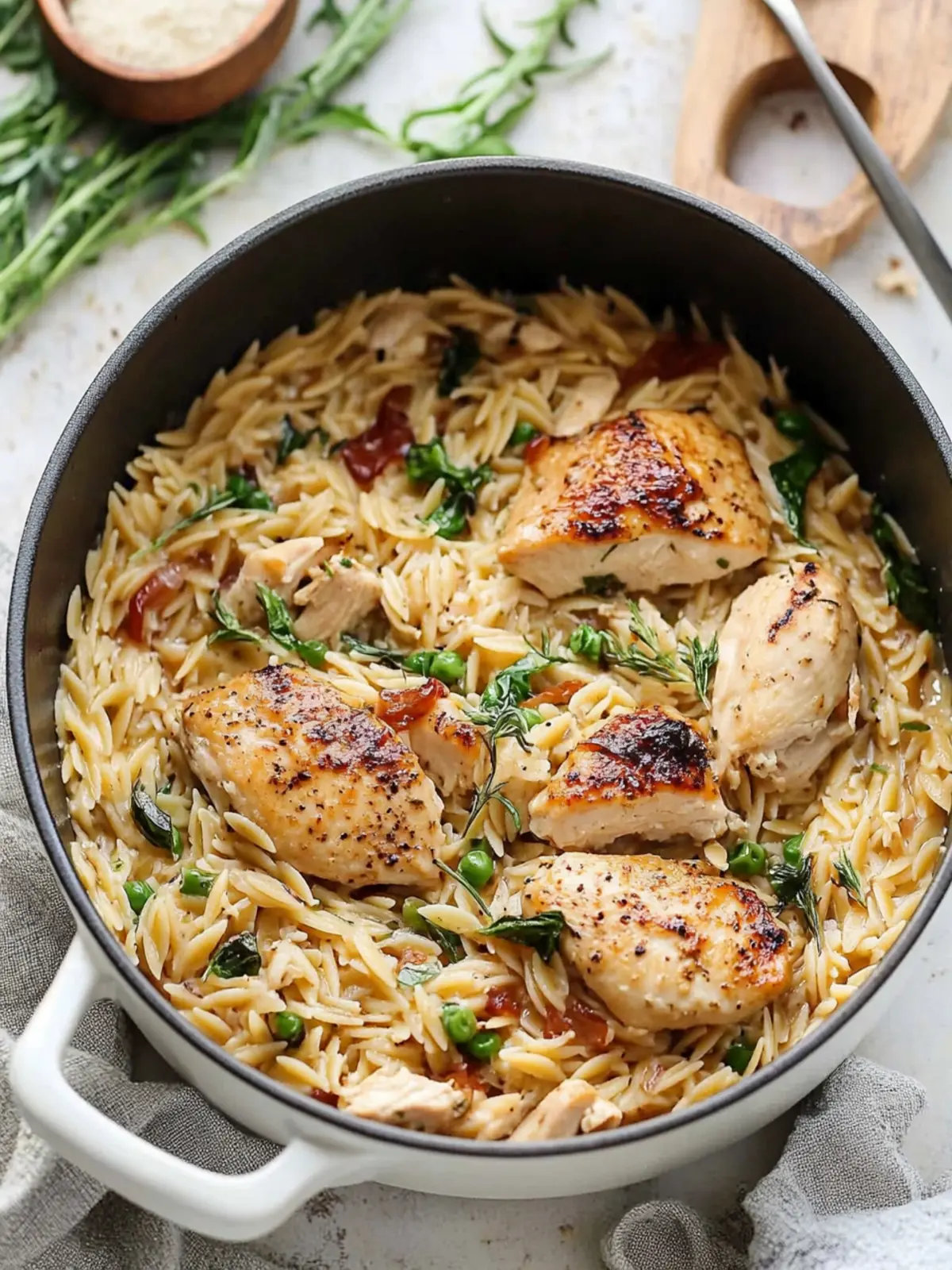 One Pot Chicken Orzo