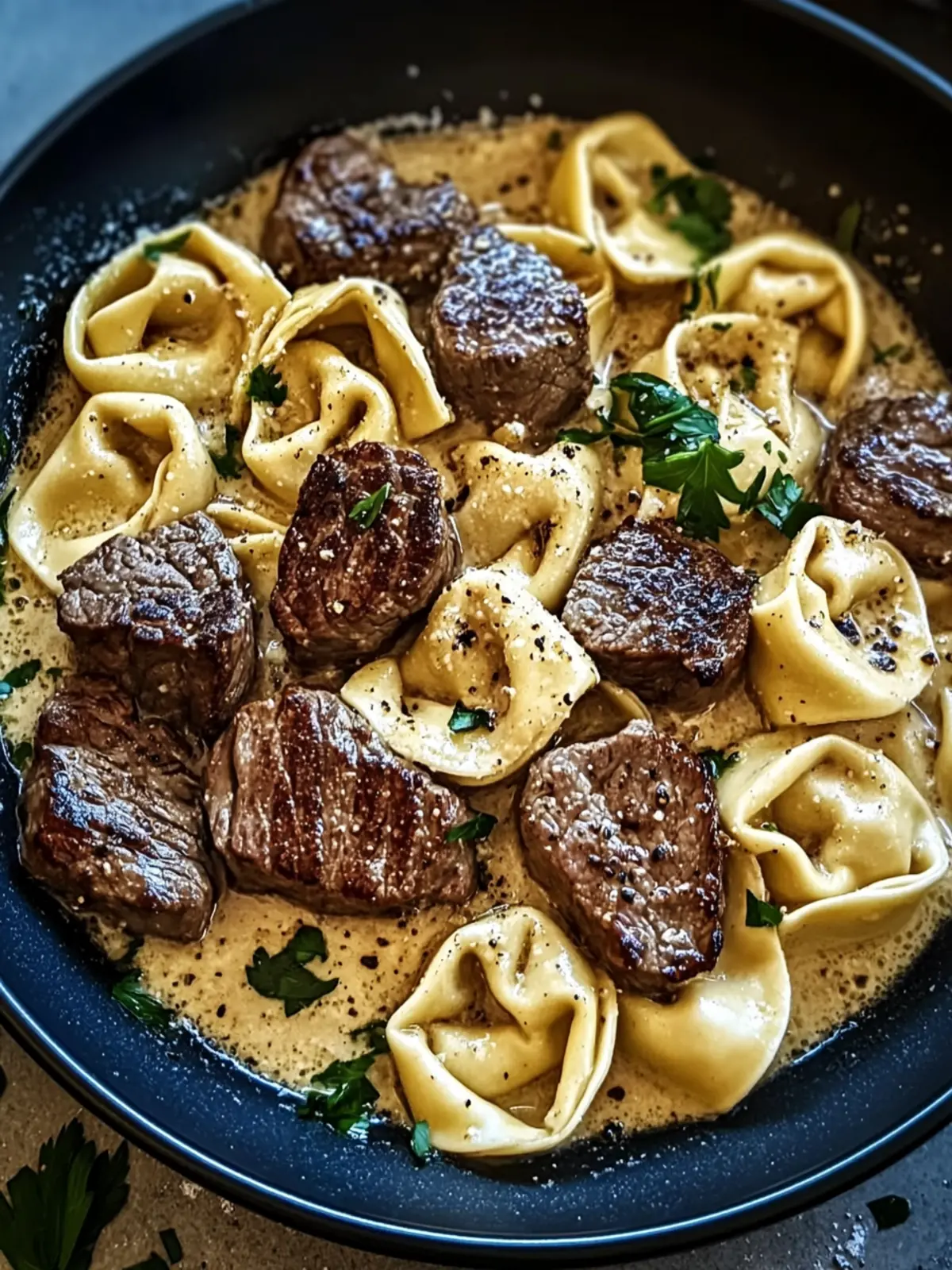 Cracked Garlic Steak Tortellini: Creamy Comfort in 30 Minutes 2 Cracked Garlic Steak Tortellini