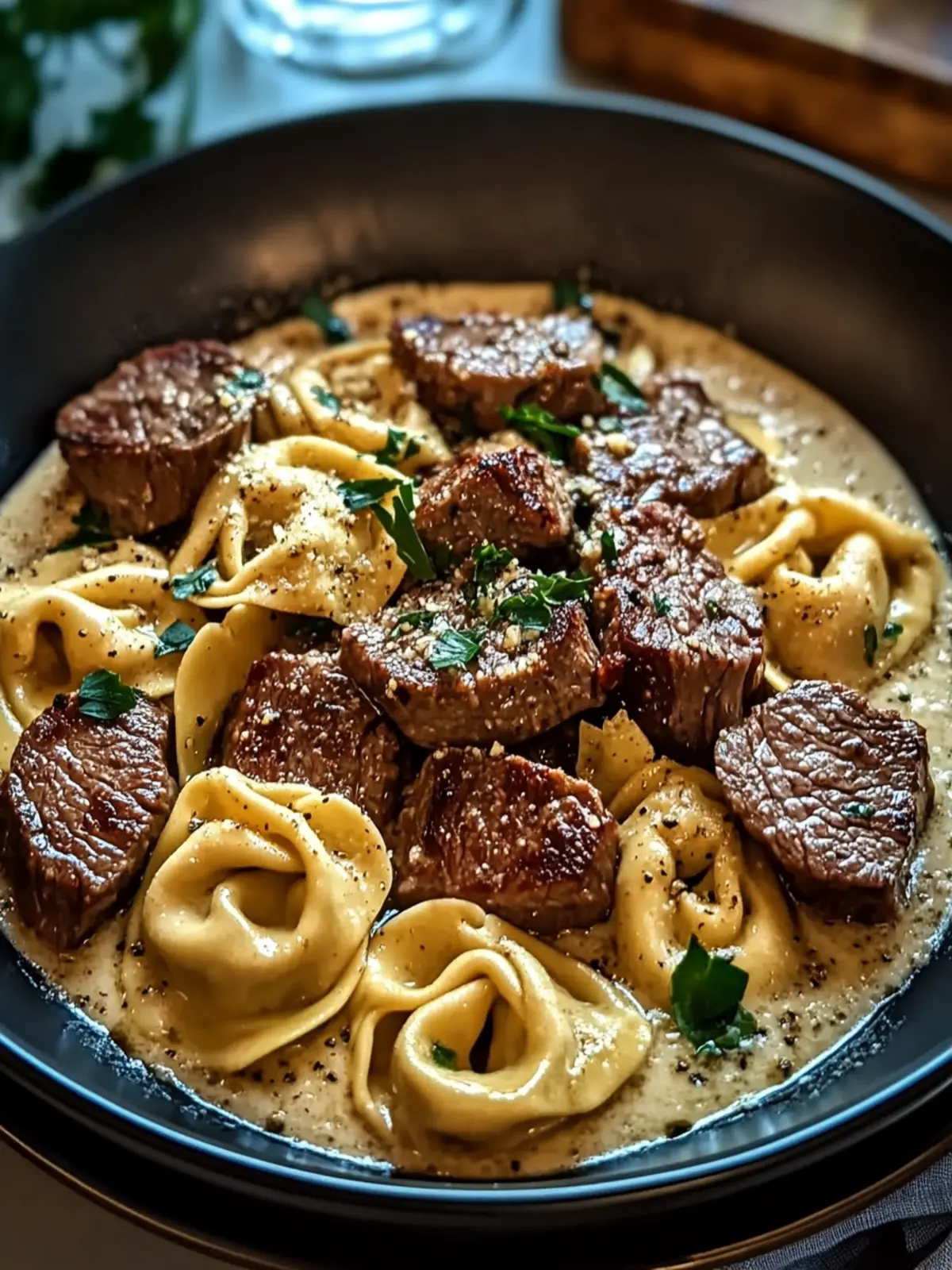 Cracked Garlic Steak Tortellini: Creamy Comfort in 30 Minutes 5 Cracked Garlic Steak Tortellini