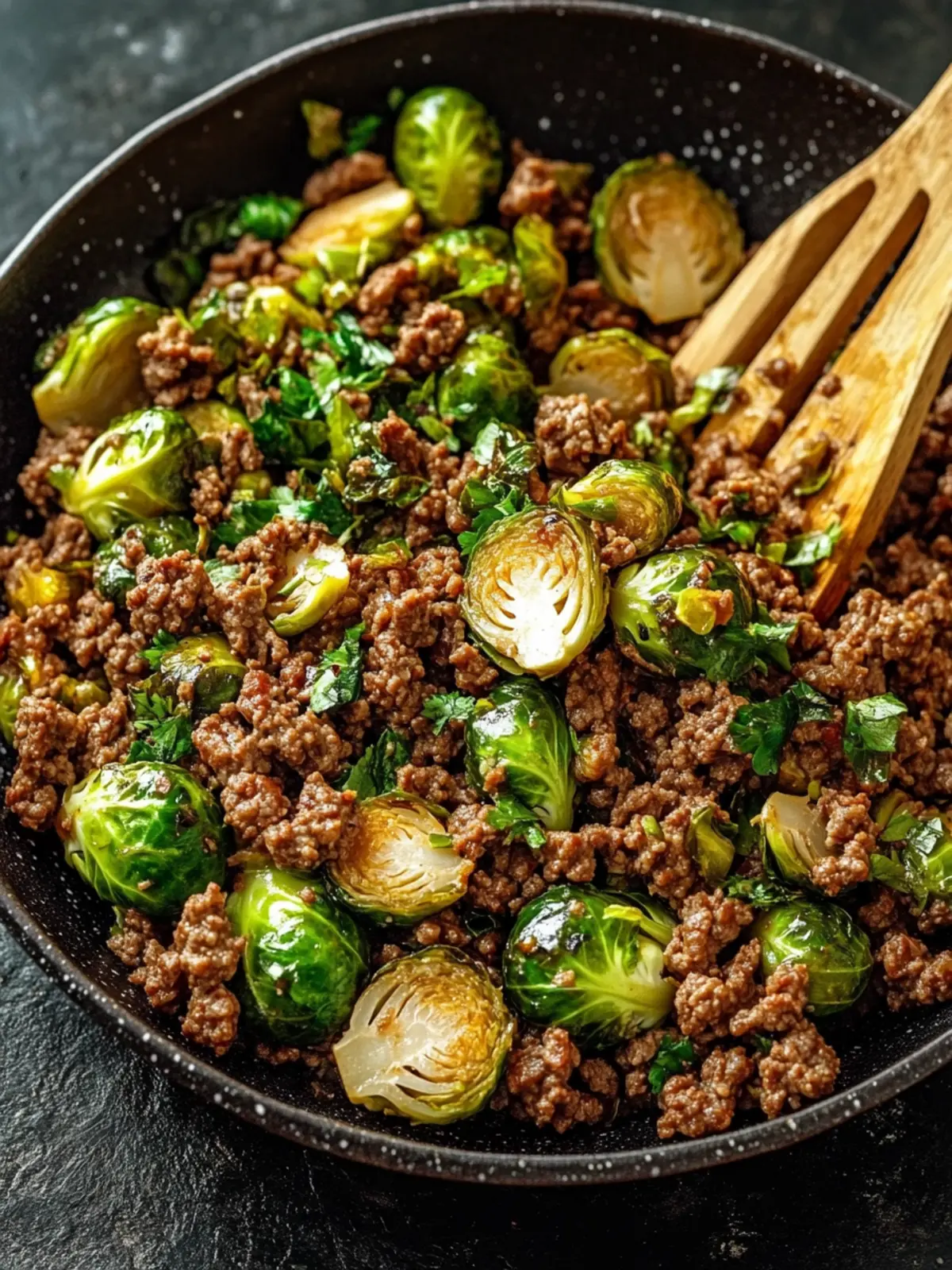 Savory Ground Beef and Brussels Sprouts Skillet in 30 Minutes 5 Ground Beef and Brussels Sprouts