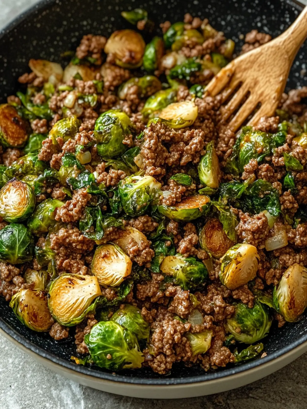 Savory Ground Beef and Brussels Sprouts Skillet in 30 Minutes 2 Ground Beef and Brussels Sprouts