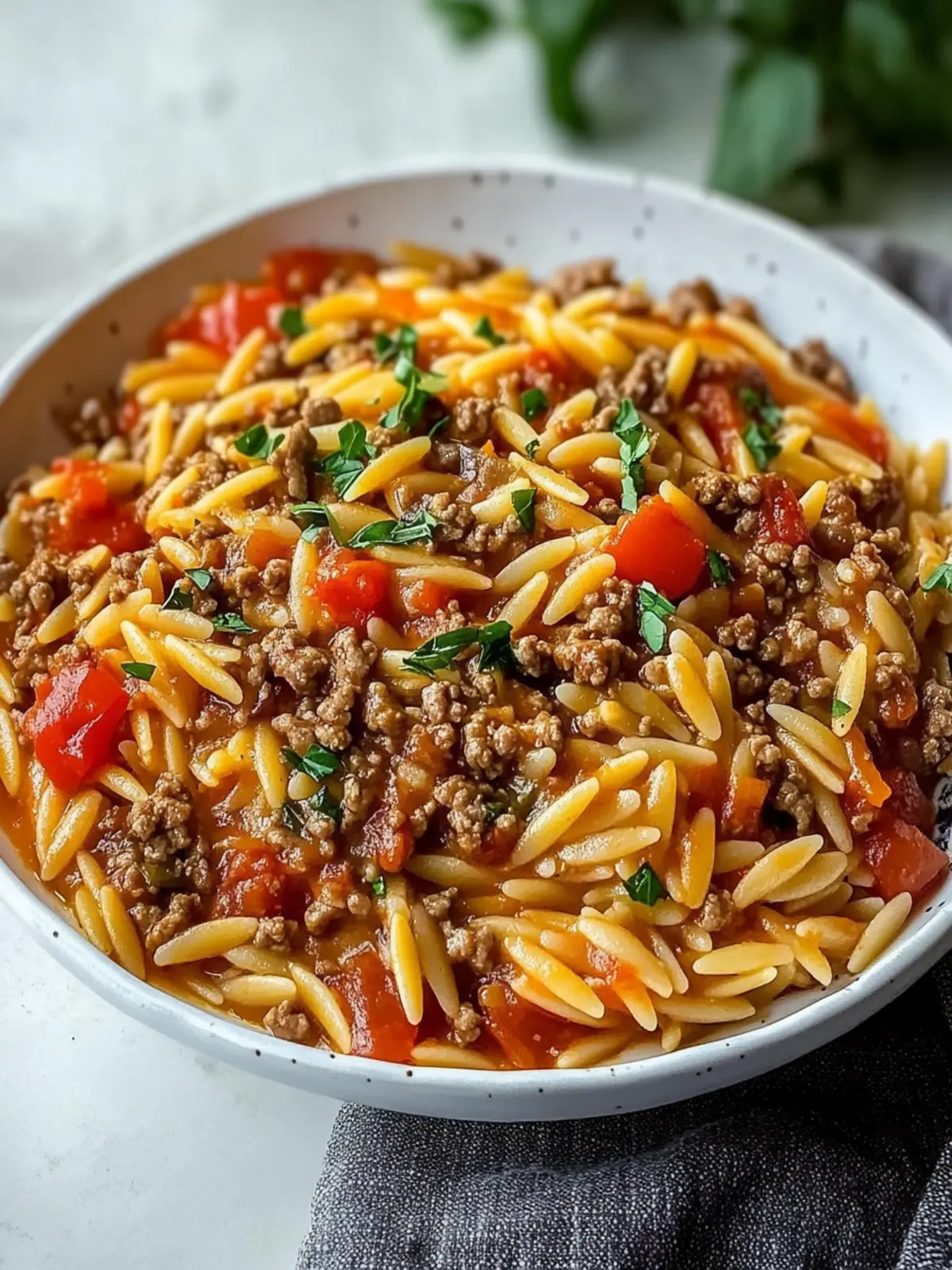Savory Ground Beef Orzo: One-Pan Comfort in 30 Minutes 2 Ground Beef Orzo
