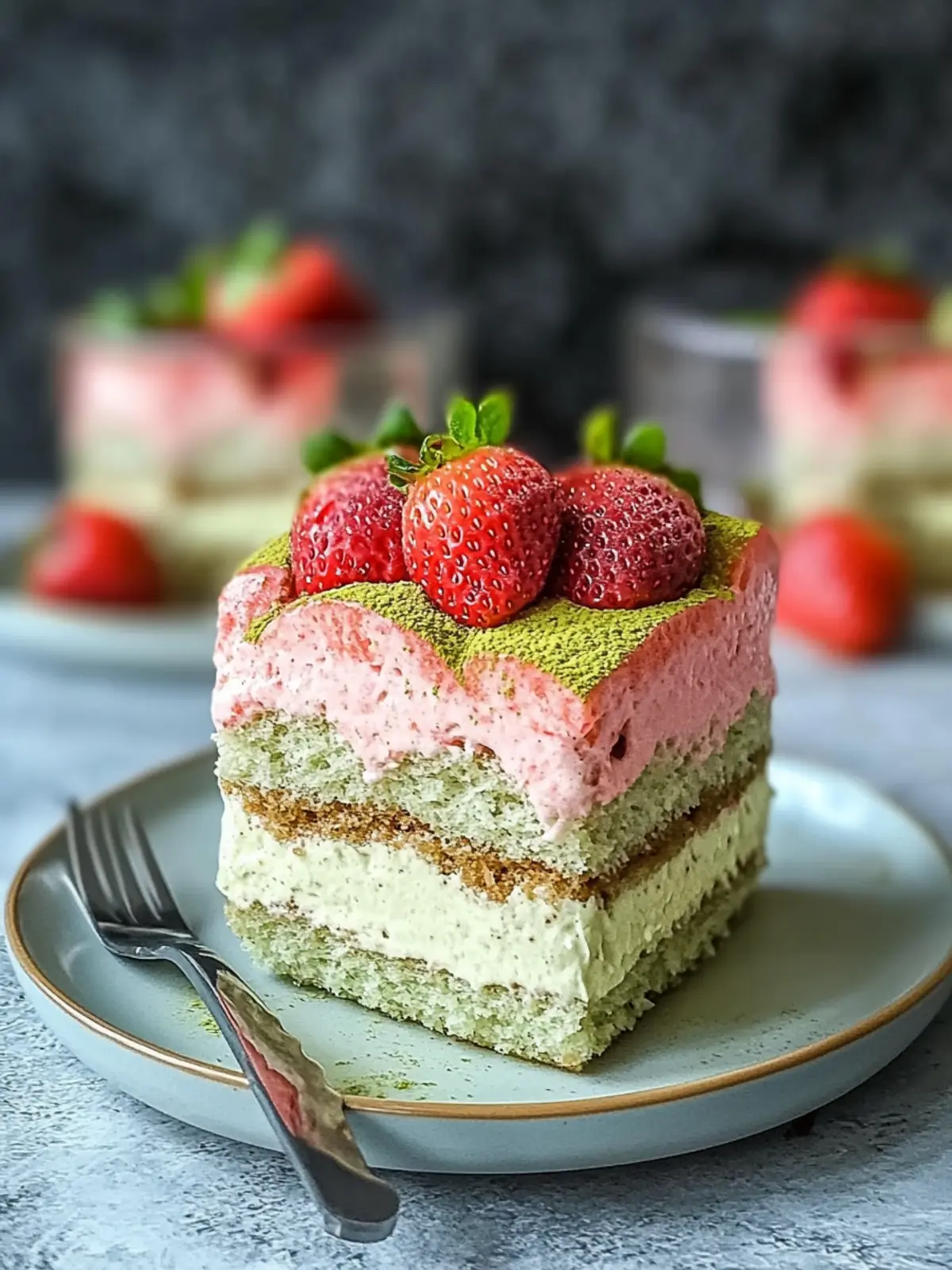 Strawberry Matcha Tiramisu: A Refreshing Twist on Tradition 2 Strawberry Matcha Tiramisu