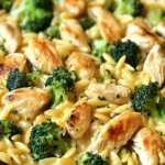 One Pot Cheesy Chicken and Broccoli Orzo Ready in 30 Minutes 6 One Pot Cheesy Chicken And Broccoli Orzo
